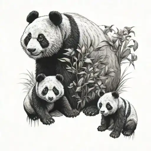 Panda Family Portrait