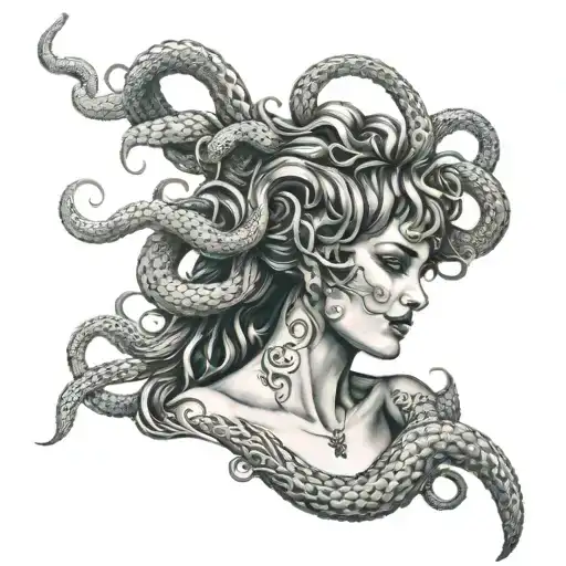 Ursula With Medusa Face