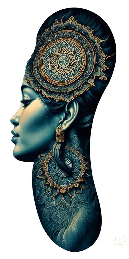 Sri Yantra Mandala Design Inspired