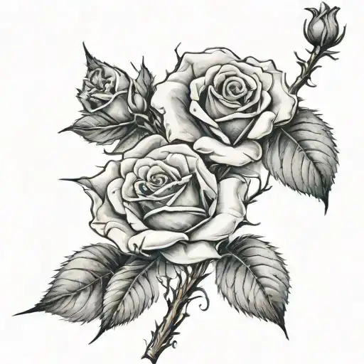 Broken Roses On A Stem