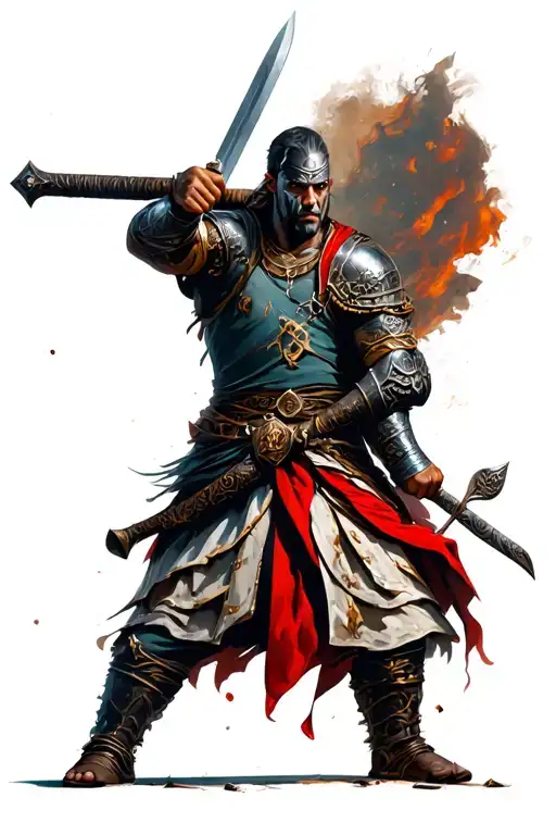 Warrior Wielding A Sword