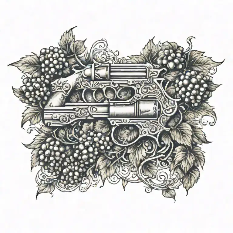 Grape Vine Wrapping With Knot Work Around Revolvers Postiols