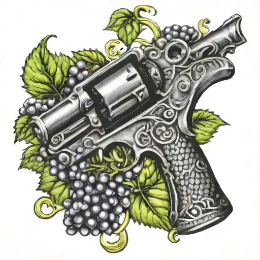 Grape Vine Wrapping A Cattlemen Revolver With Knot Work