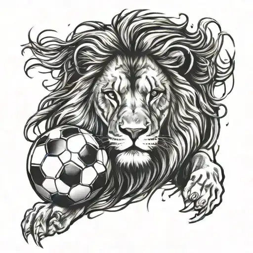 A Soccer Ball Morphing Into A Majestic Lion
