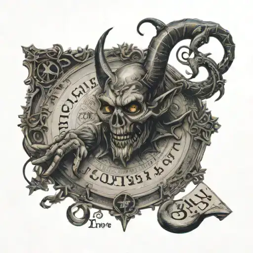 Ouija Board With A Demon