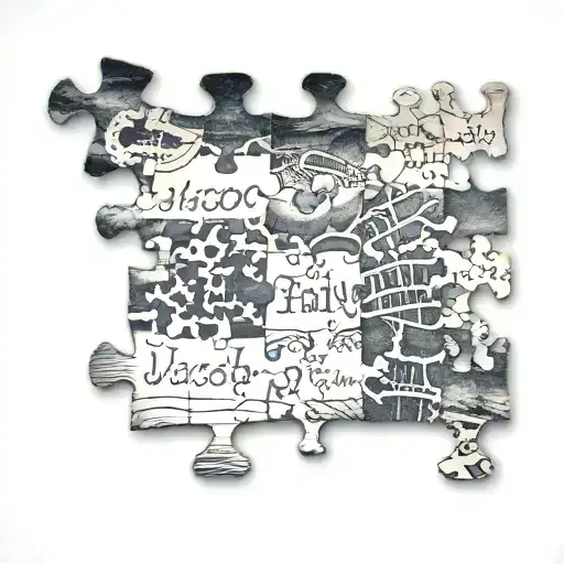 The Word Jacob And The Word Family Are Connected Puzzle Pieces