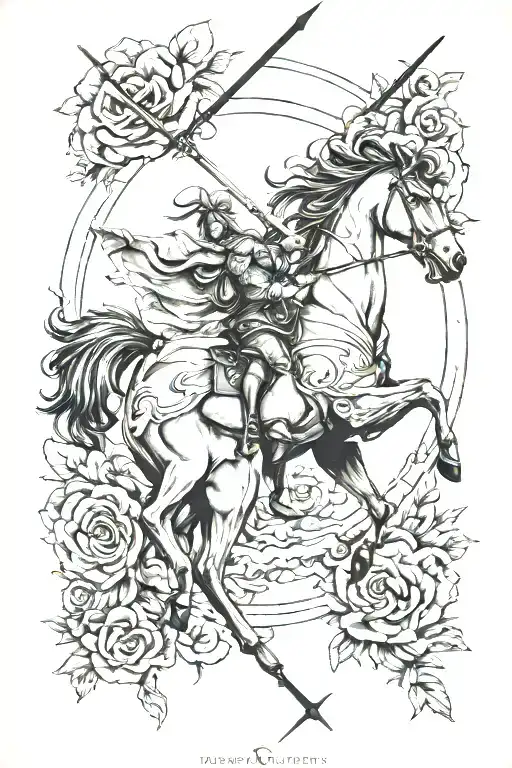 The Word Jacob And Sagittarius Are Connected Line