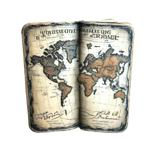 Passport With Map In Background