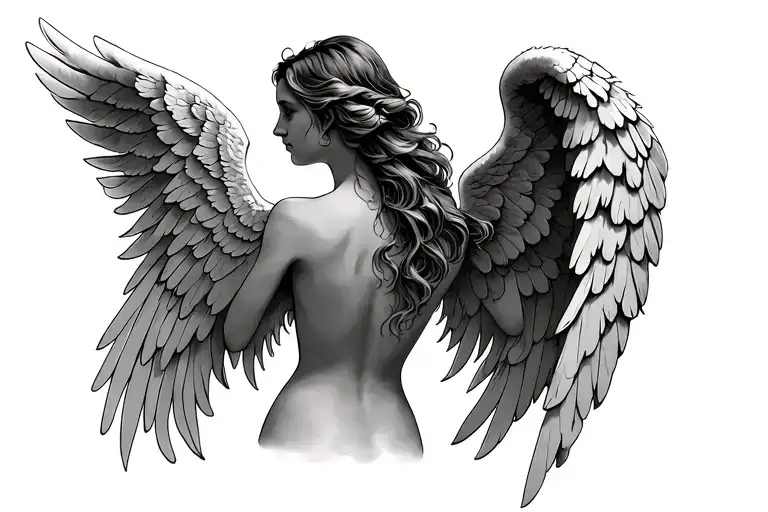 Angel Wing Back Tattooo