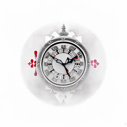 Big Ben With Poker Cards Clock Time Daughter