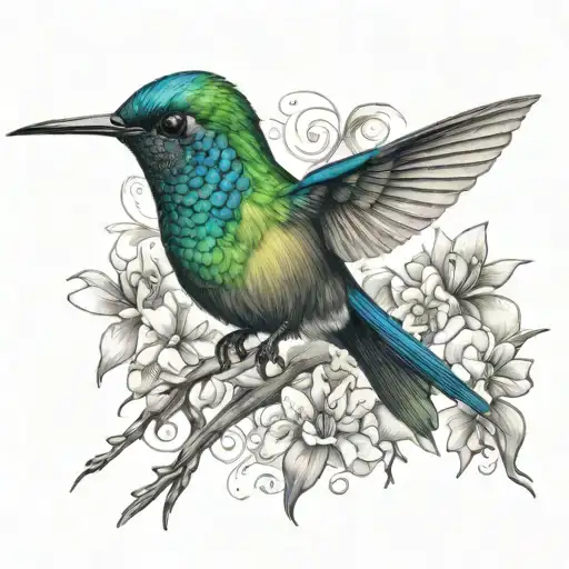 Marvelous Spatuletail Hummingbird