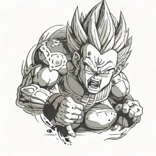 Majin Vegeta Dragon Ball Z Dark Style