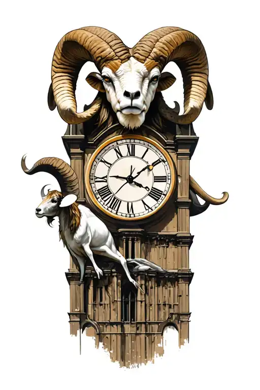 Aries Ram And Clock Tower
