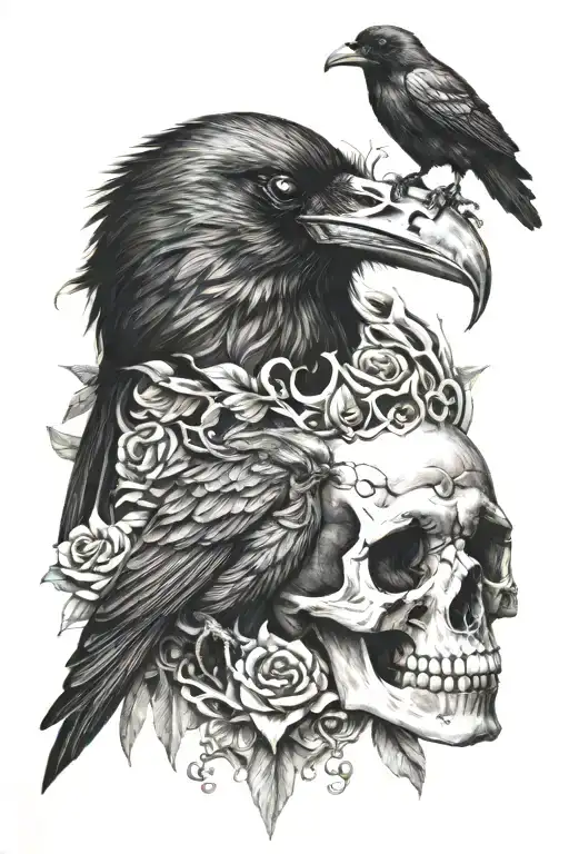 Raven And Skull