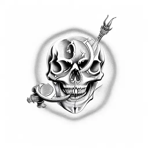 Coat Of Arms In The Form Of A Skeleton