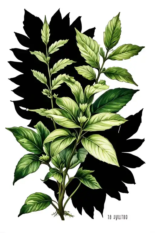 Botanical Illustration Of A Plant
