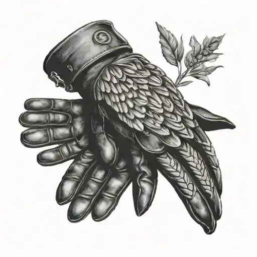 Grandfather Goalkeeper Gloves Charity Crow