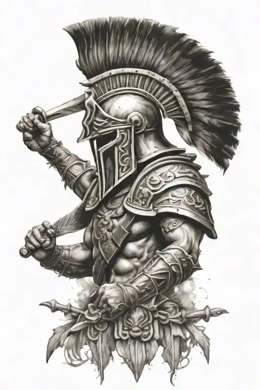 Roman Spartan With Mexico Symbolcombined