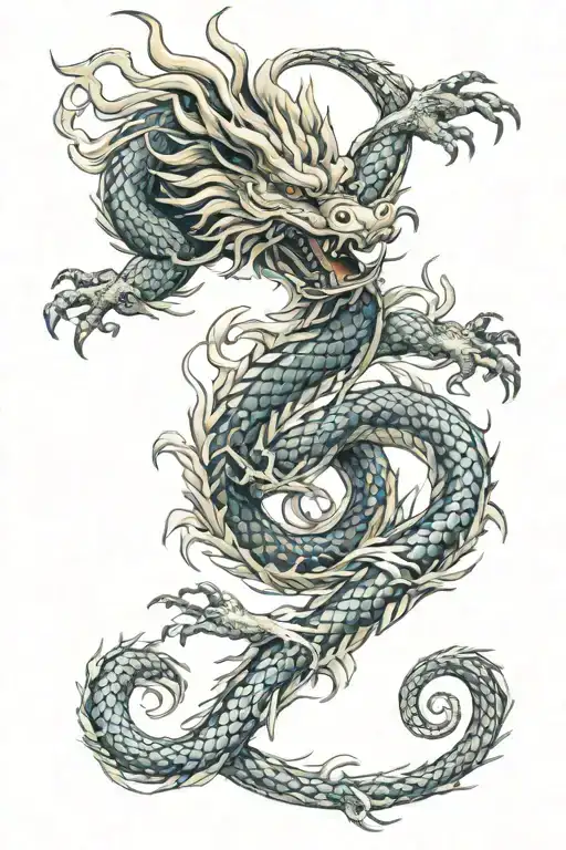 Chiinese Dragon Wrapping Around