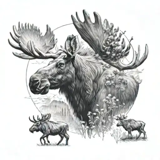 A Moose And A Honeybee And A Bear Side Profile