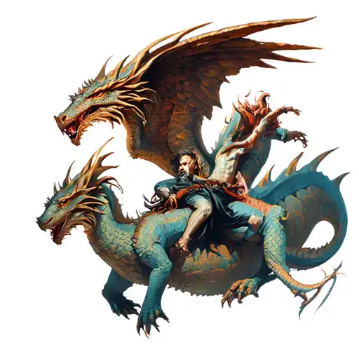 Arc Angel Mickael Slaying The Dragon