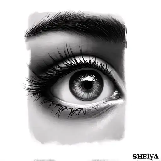 Asian Female Eyes Look With Name Shelya