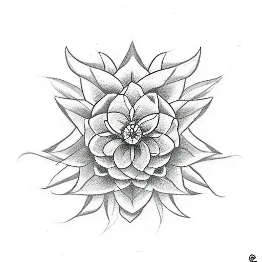 Small Capricorn Zodiac Flower Design