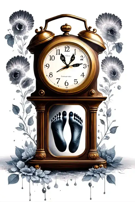 Clock With Baby Foot Print