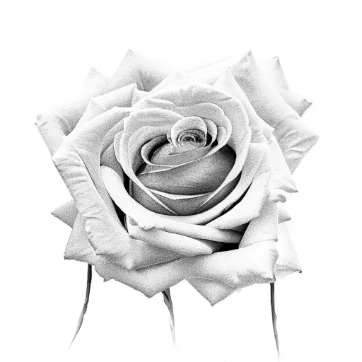 Rose With Petals Made From Electricity And Stem That Ends In The Ground Symbol