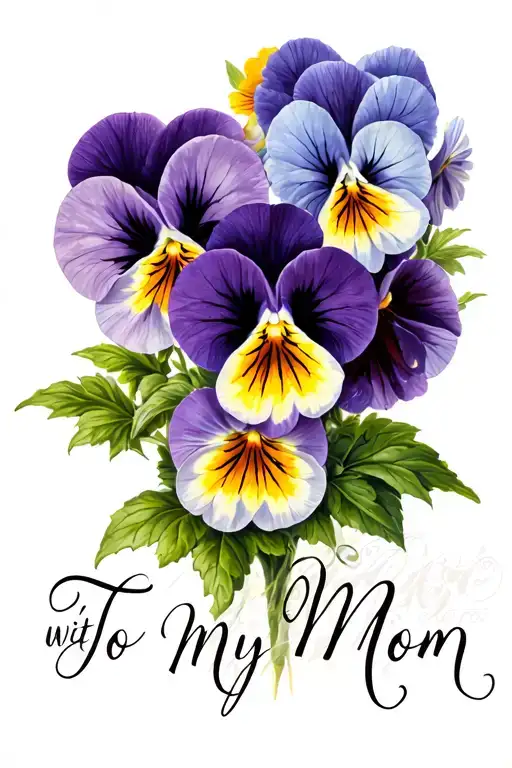 Pansy Flowers With To My Mom