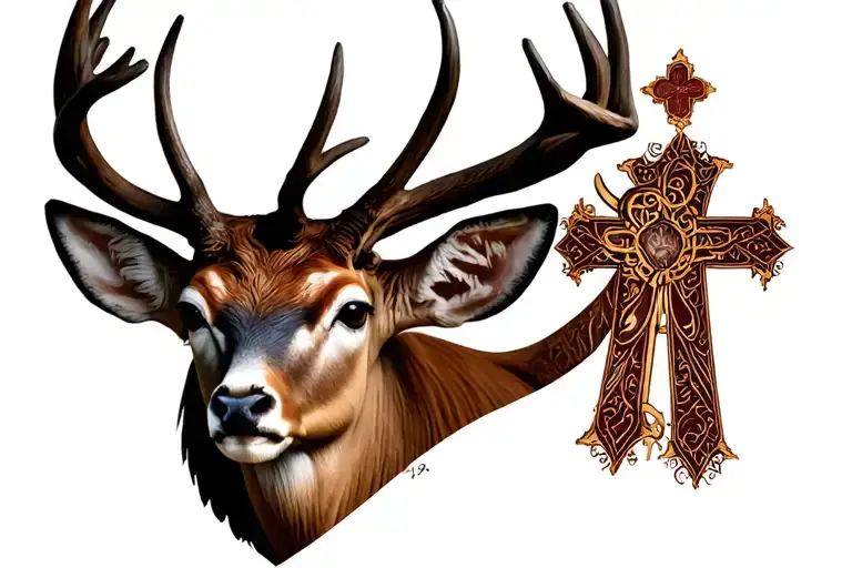 Deer Head And San Benito Cross Mix