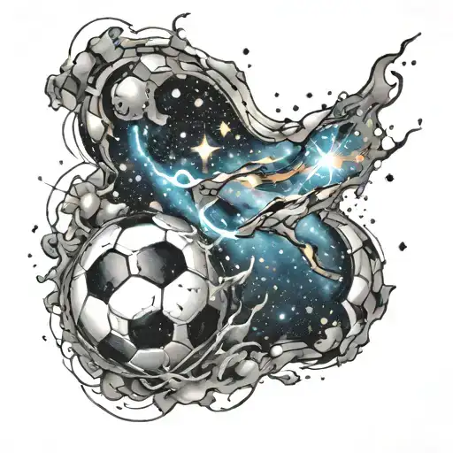 Soccer Ball And Galaxy