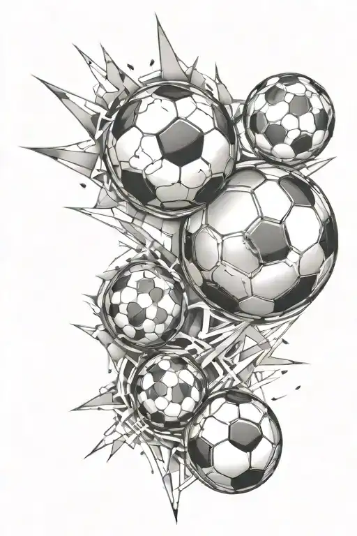3D Soccer Ball And 3D Shapes