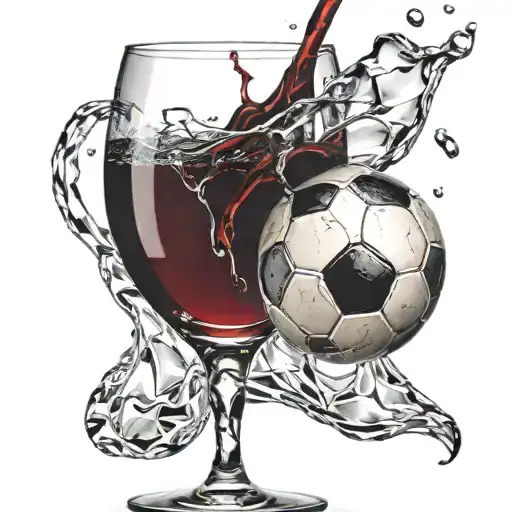 Broken Soccer Ball In Wine Glass