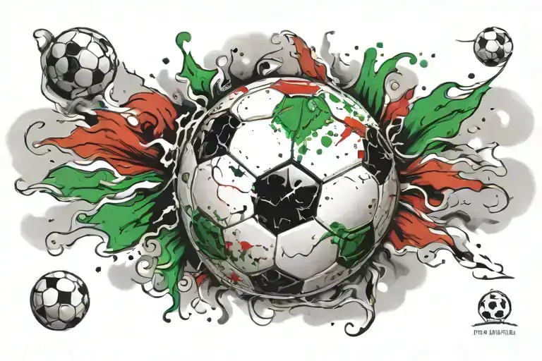 Soccer Ball In Italian Colors