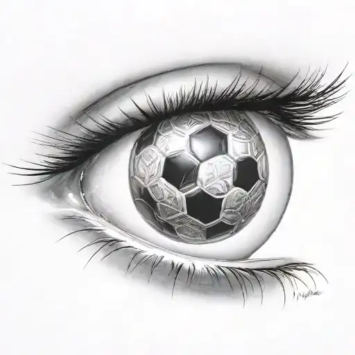 Soccer Ball In The Human Eye