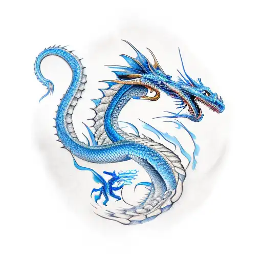 Blue Flying Dragon Feminine
