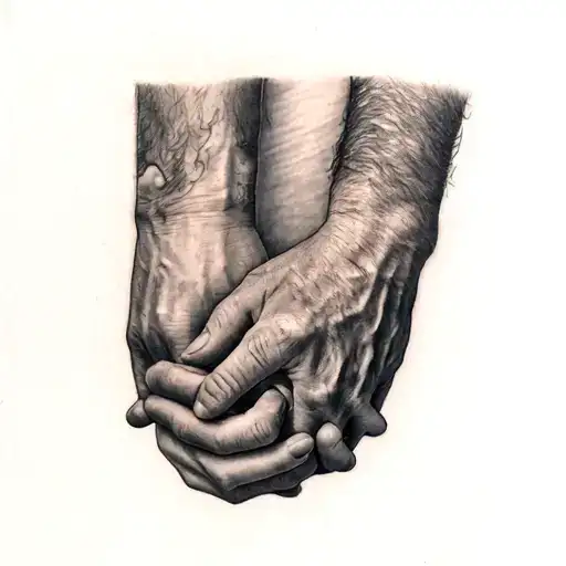 My Lost Father Holding Hands