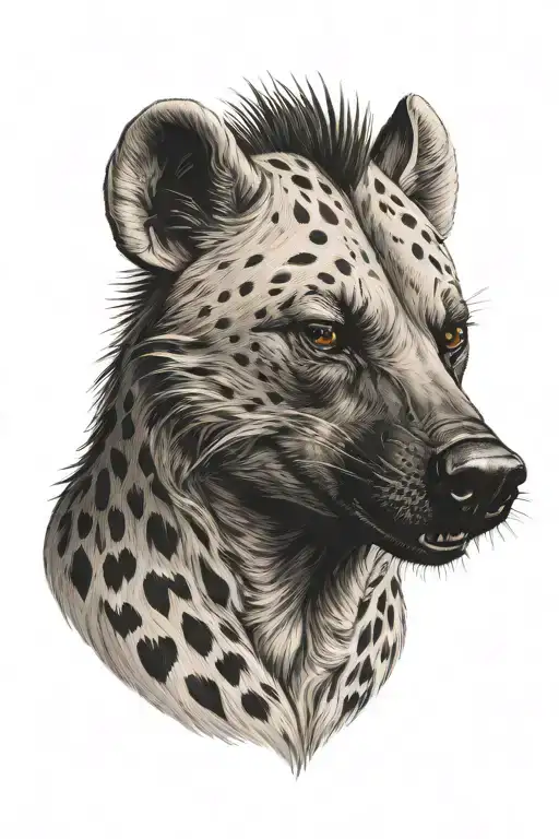 Hyena Face Angry