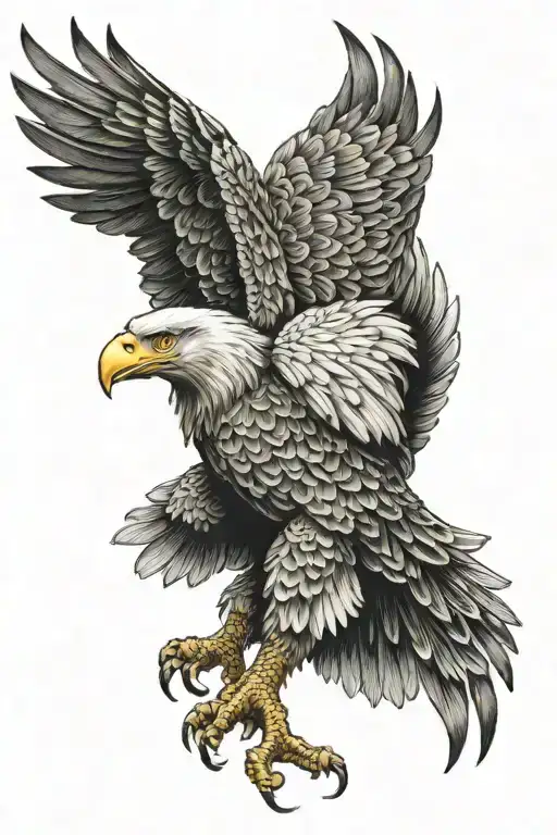 A Tatto Of Eagle On The Entire Back