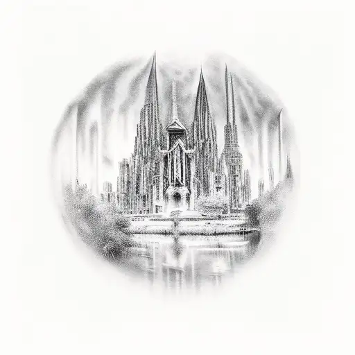 Dark Goth City Landscape