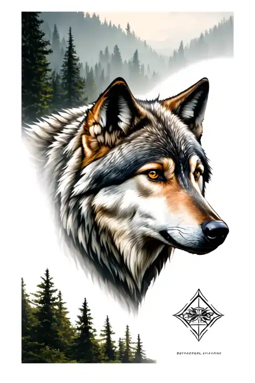 Wolf With Forest In Background Survives First Contact