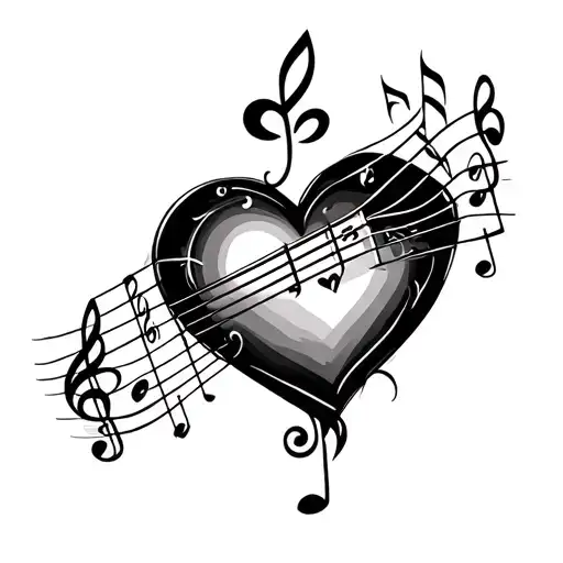 Music And Love Heart