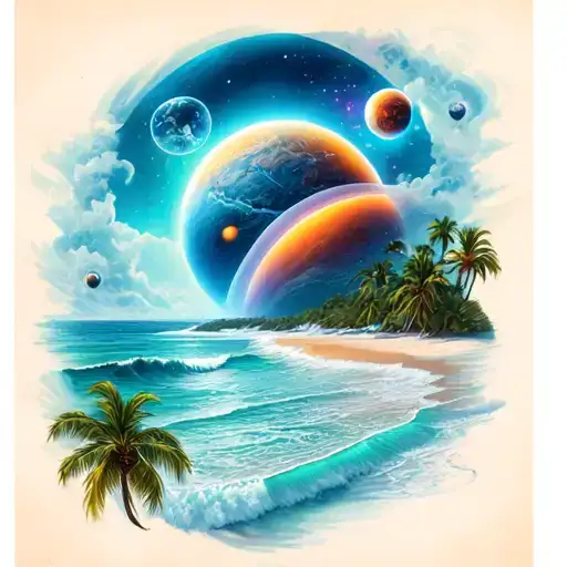 Tattoo Inspired By Beach And Space