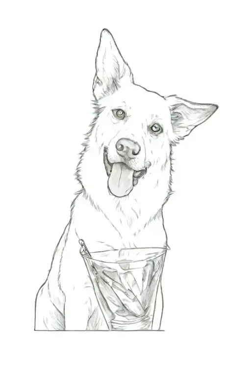 A Dog Ears Floppy And Straight Cute And With Some Food