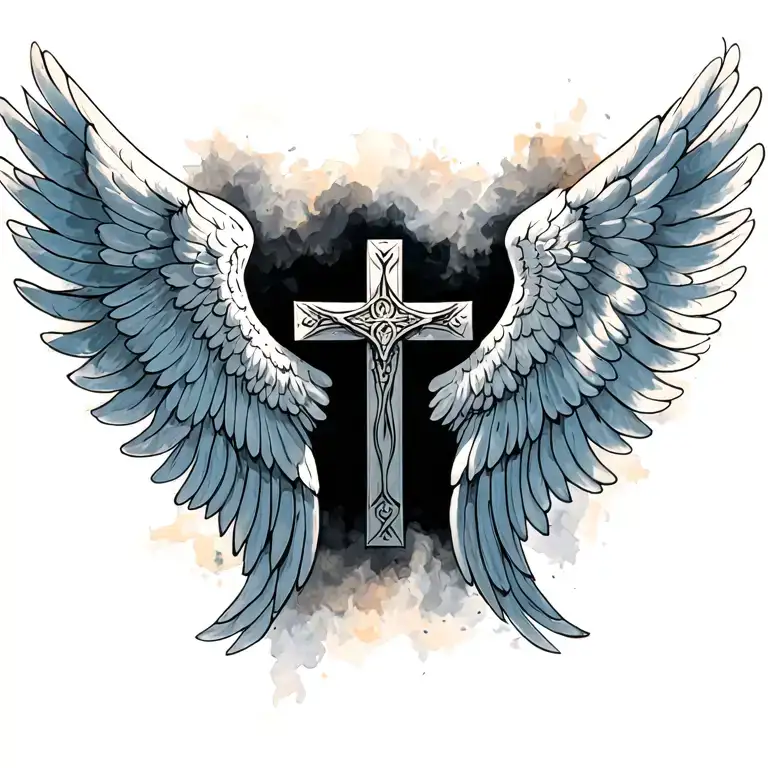 Cross With Wings Spread Wide