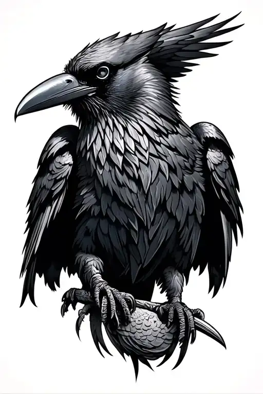 Crow And Odin God