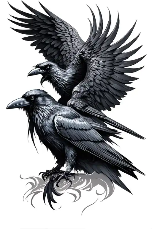 Crow And Odin God