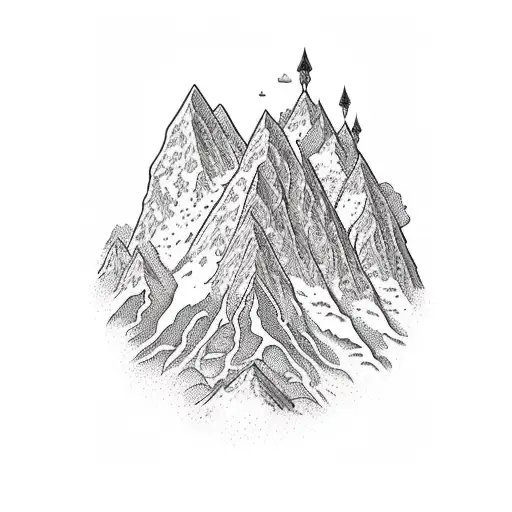 Psychedelic Story With Mountains