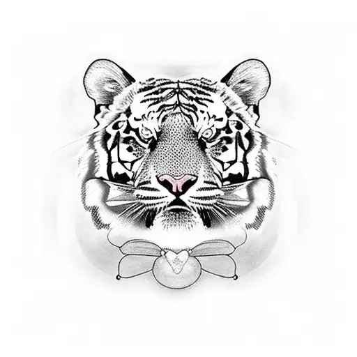 Tiger Face Inside Or A Butterfly